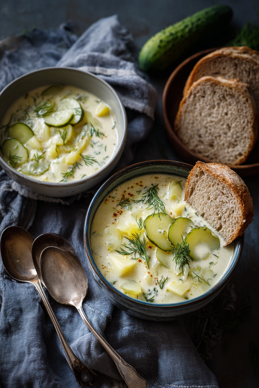 Creamy Dill Pickle Soup (Zupa Ogórkowa)
