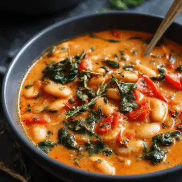 Creamy Vegan Tomato White Bean Stew