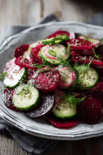 Crisp Cucumber and Beetroot Salad