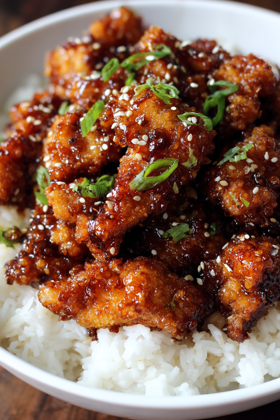 Crispy Chinese Honey Garlic Chicken