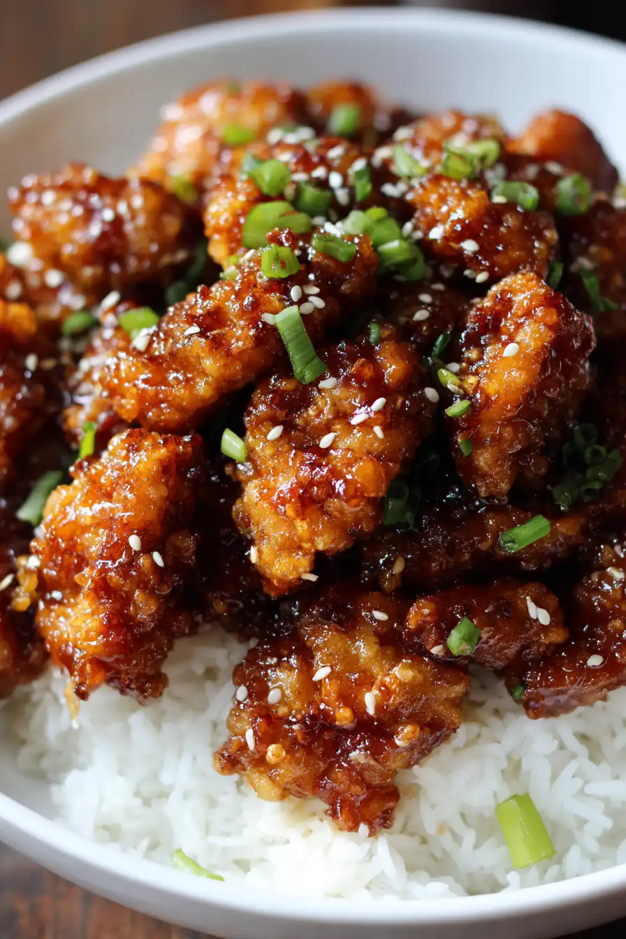 Crispy Chinese Honey Garlic Chicken