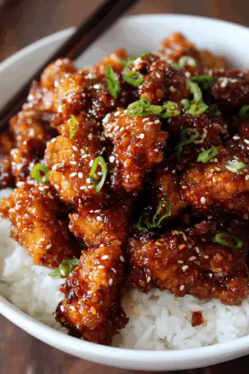 Crispy Chinese Honey Garlic Chicken
