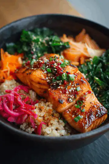 Crispy Salmon & Rice Bowl