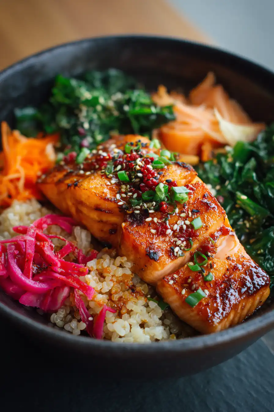 Crispy Salmon & Rice Bowl