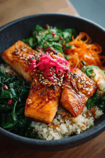 Crispy Salmon & Rice Bowl