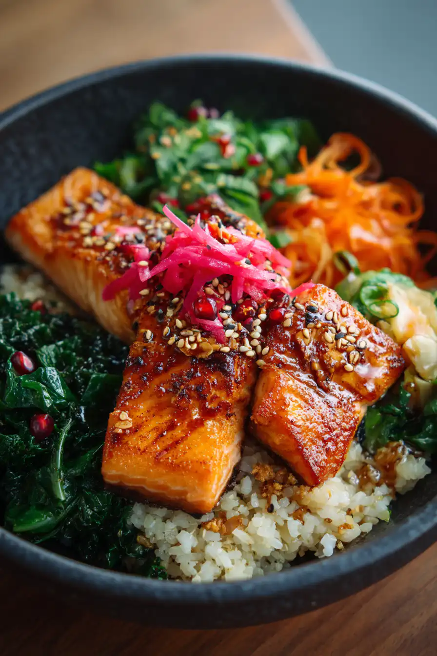 Crispy Salmon & Rice Bowl