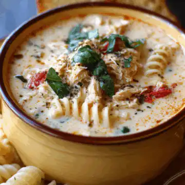 Crock Pot Creamy Chicken Parmesan Soup
