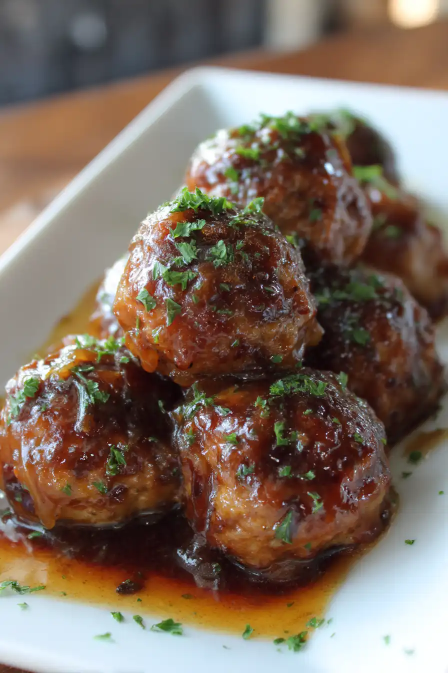 Crock Pot French Onion Meatballs