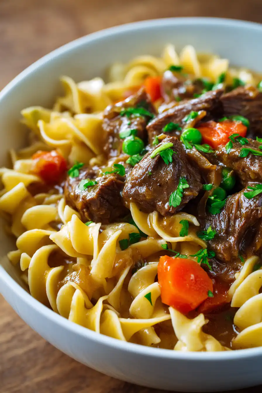 Crockpot Beef and Noodles
