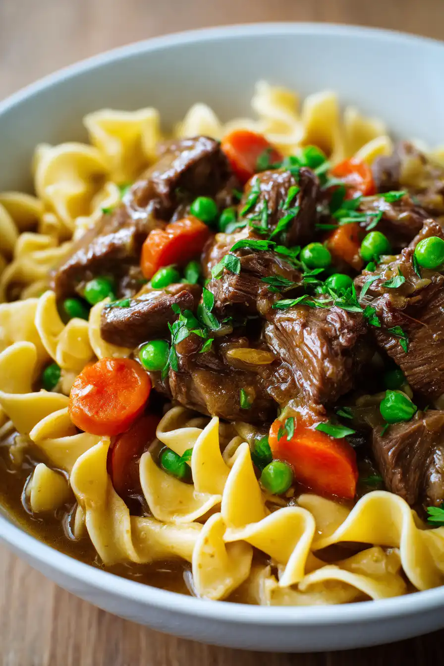 Crockpot Beef and Noodles