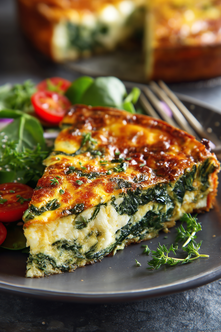 Crustless Spinach Quiche