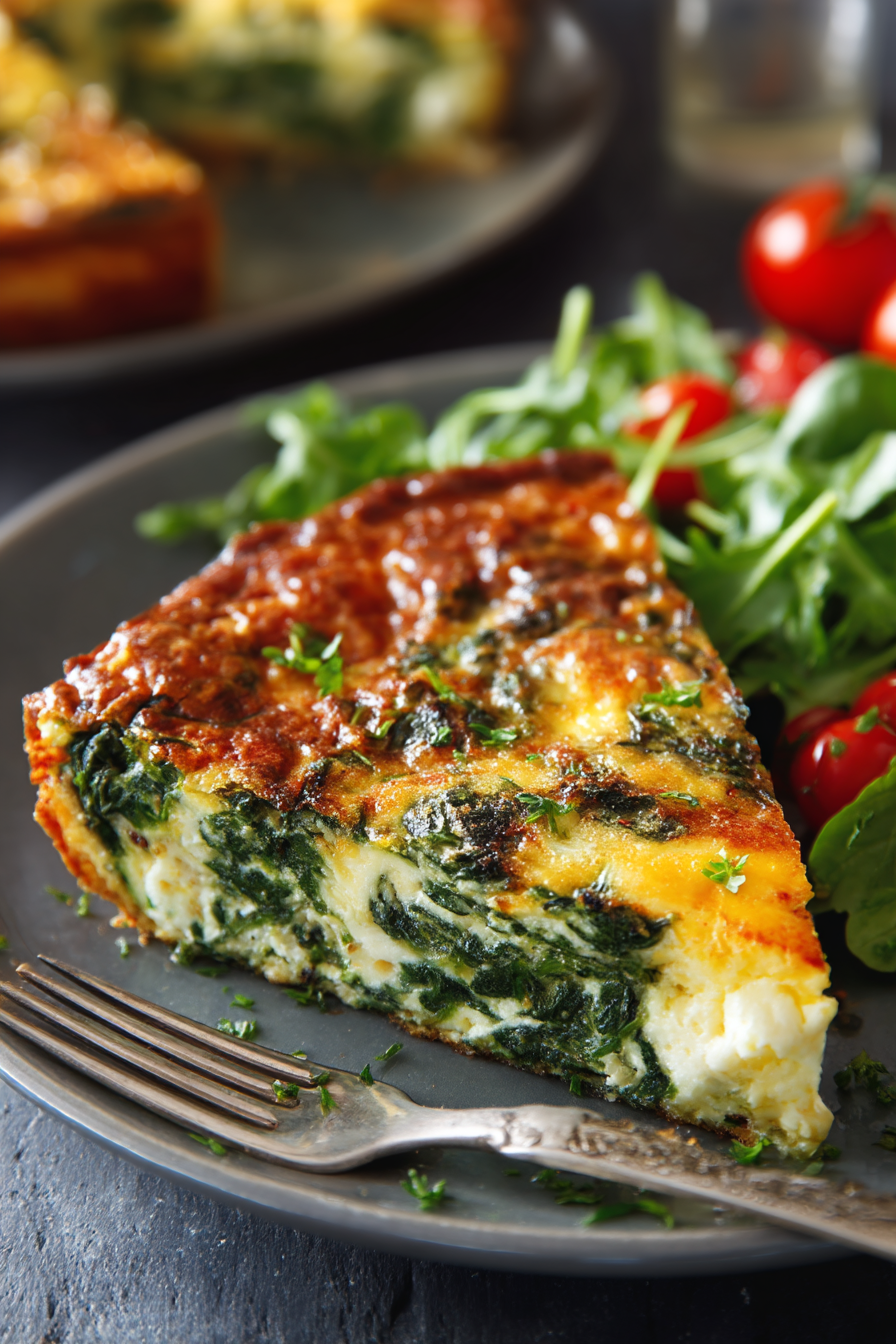 Crustless Spinach Quiche