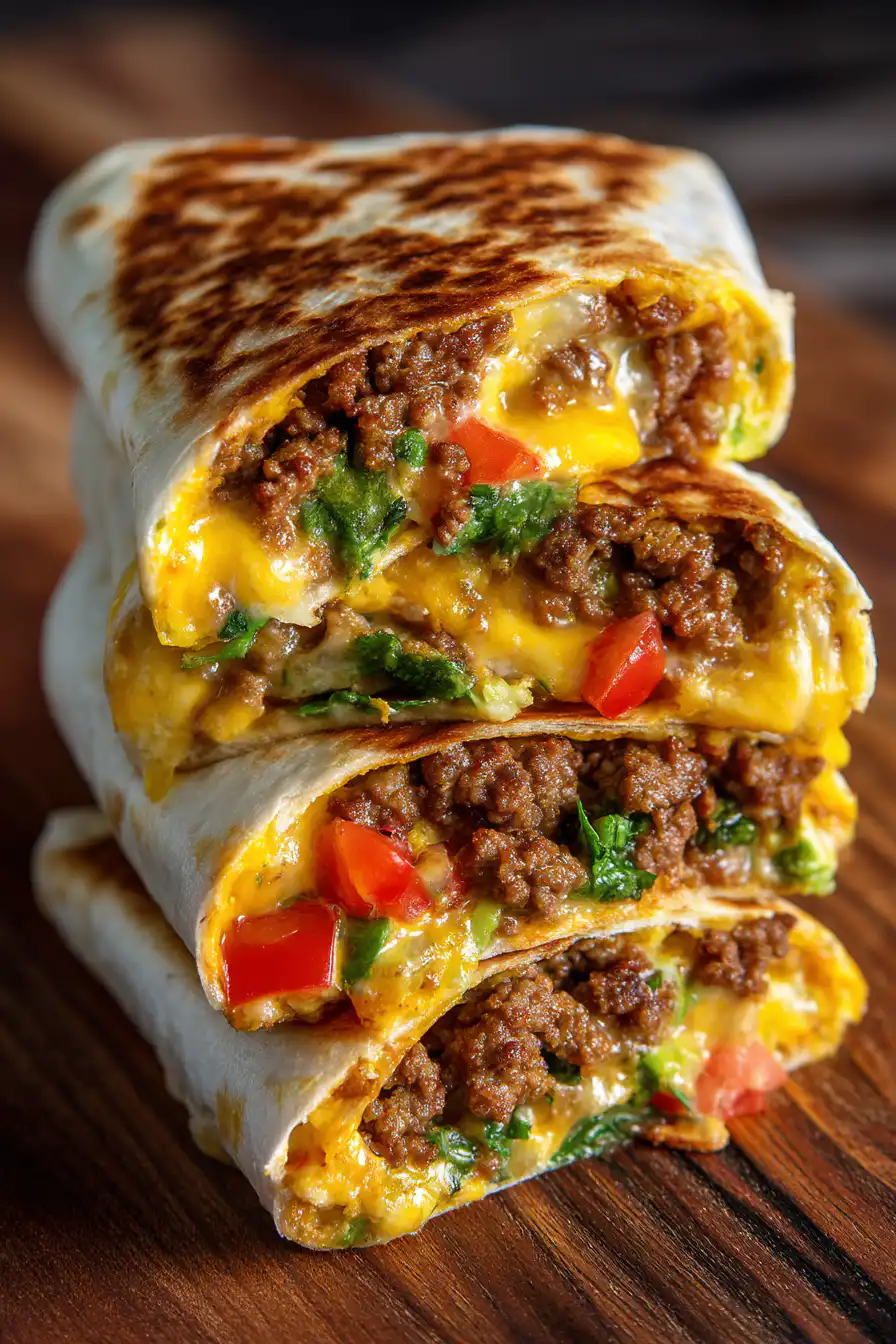 Delicious chopped cheese wraps food recipe