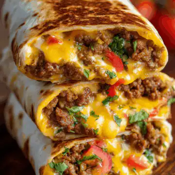 Delicious chopped cheese wraps food recipe