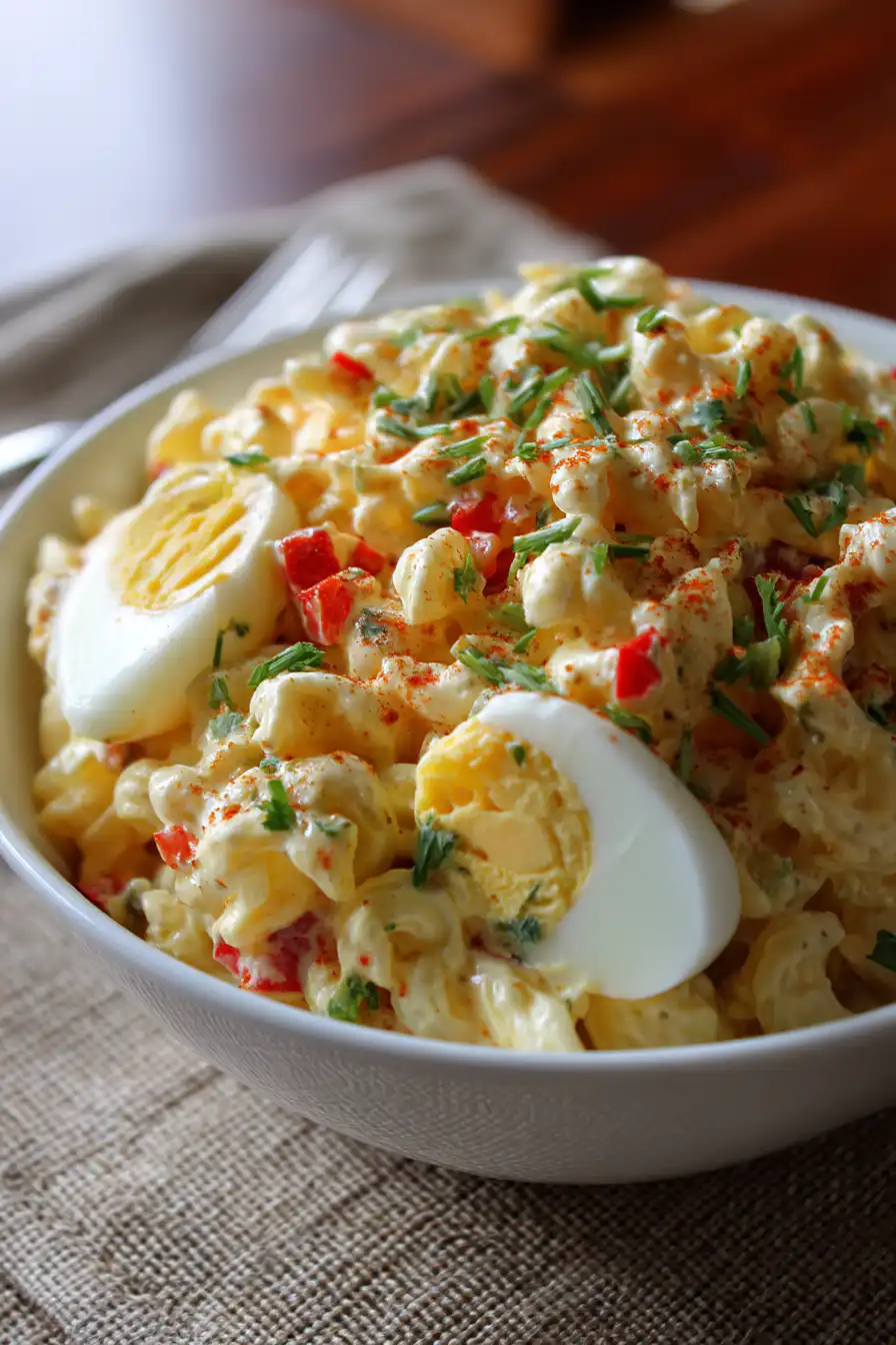 Deviled Egg Macaroni Pasta Salad