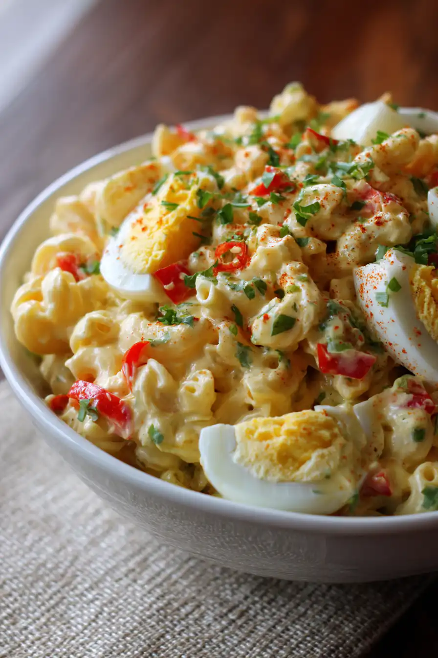 Deviled Egg Macaroni Pasta Salad