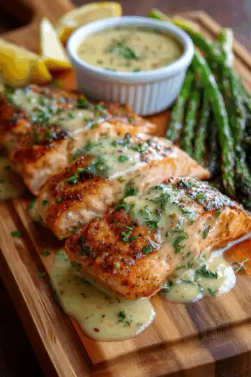 Dijon Salmon with Lemon Dijon Sauce