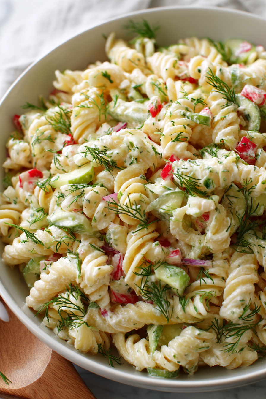Dill Pickle Pasta Salad