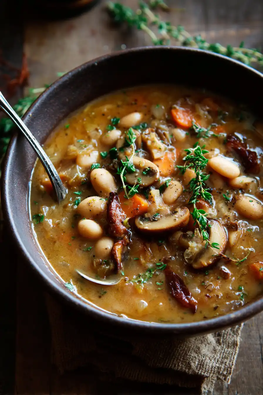 Earthy Mushroom and White Bean Stew