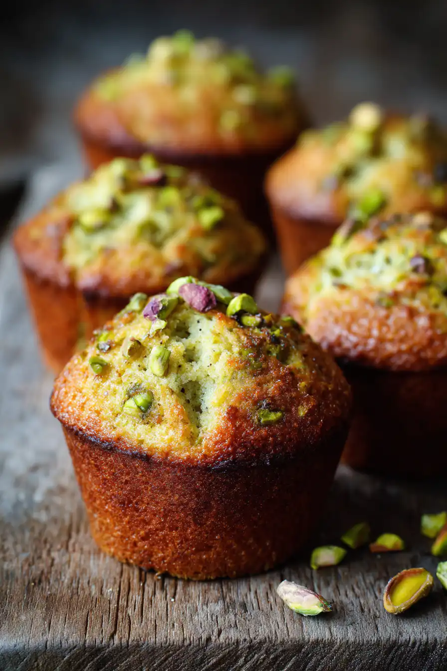 Easy Bakery Style Pistachio Muffins