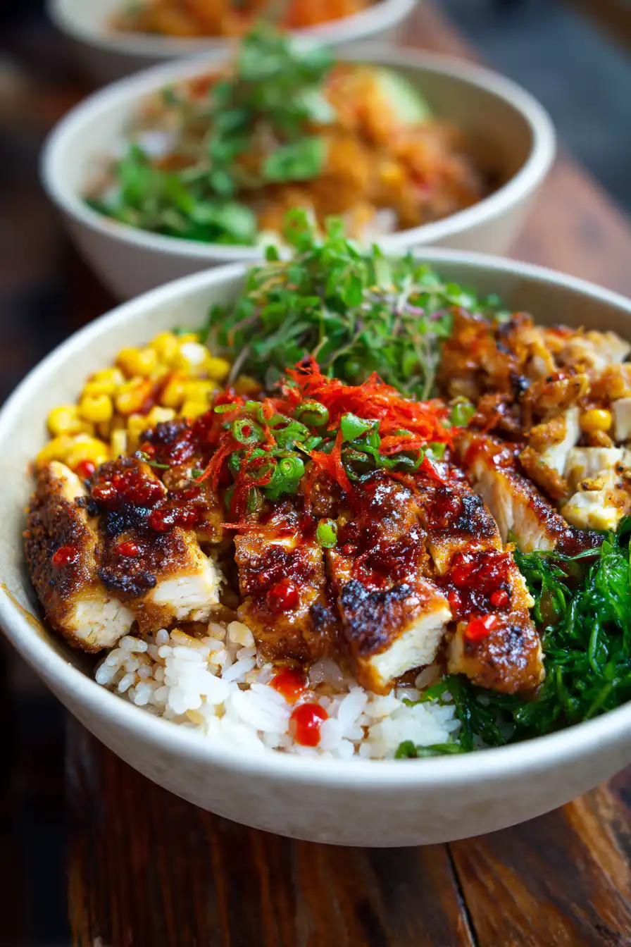 Flavor-packed Street Corn Chicken Rice Bowl