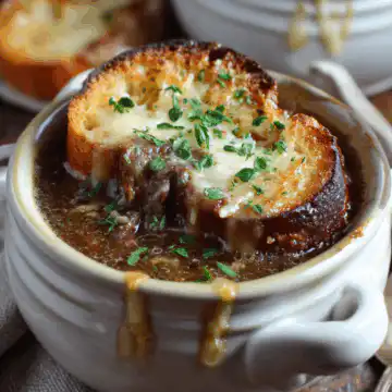French Onion Short Rib Soup with Gruyère Toast