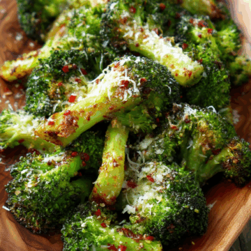 GARLIC PARMESAN ROASTED BROCCOLI
