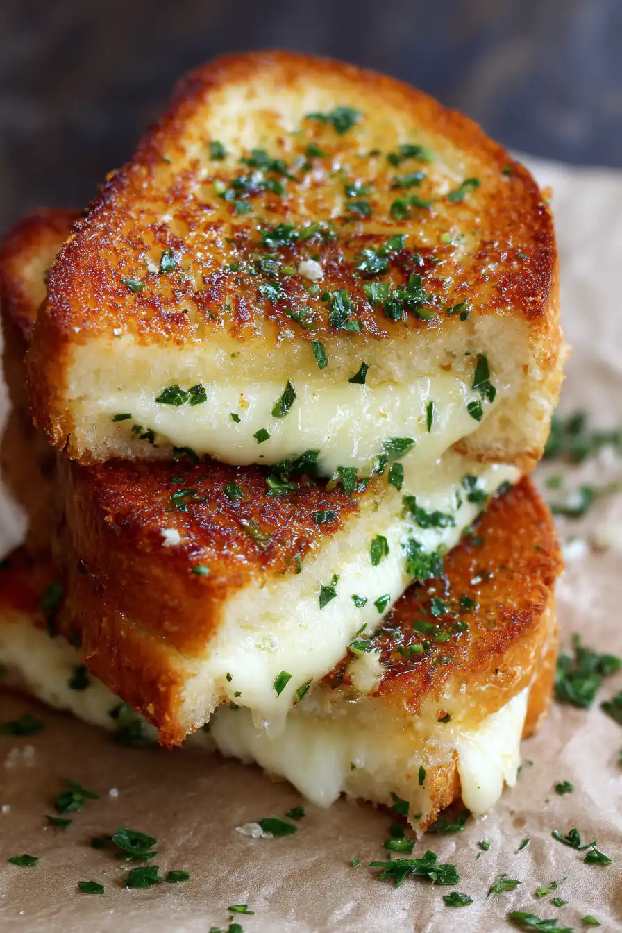 Garlic Bread Grilled Cheese