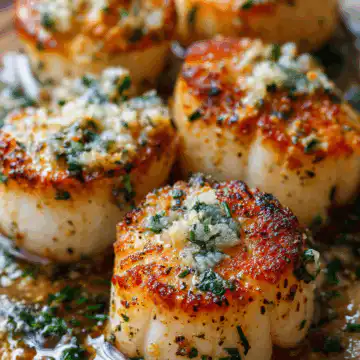 Garlic Butter Baked Scallops