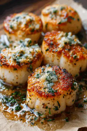Garlic Butter Baked Scallops
