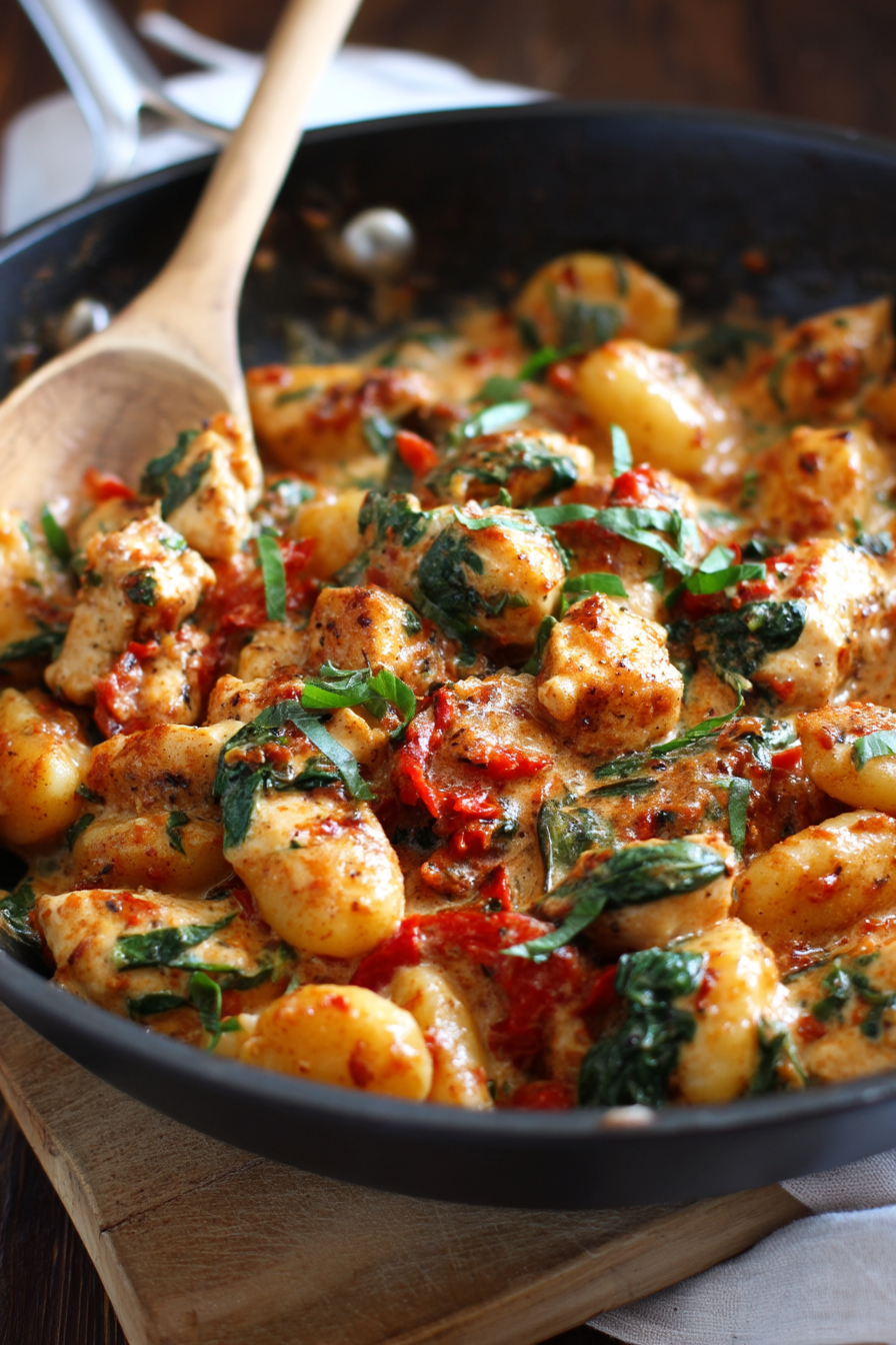 Garlic Chicken Gnocchi Skillet