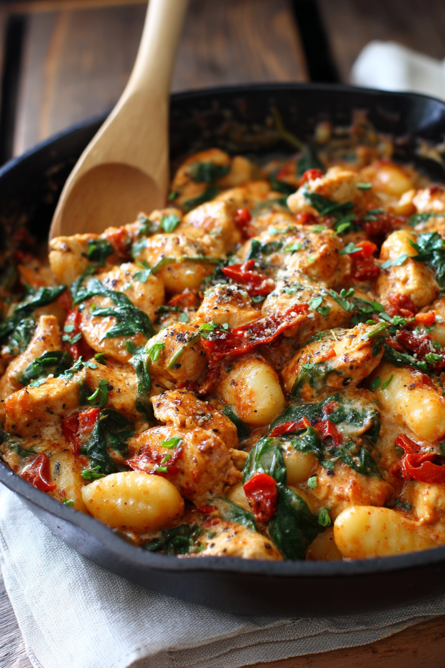 Garlic Chicken Gnocchi Skillet