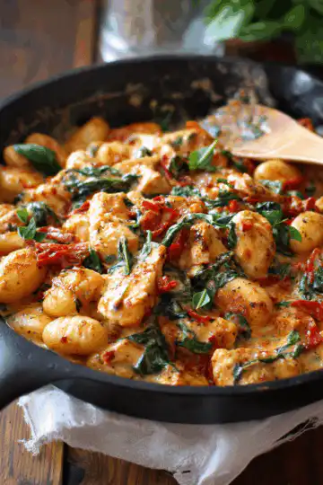 Garlic Chicken Gnocchi Skillet