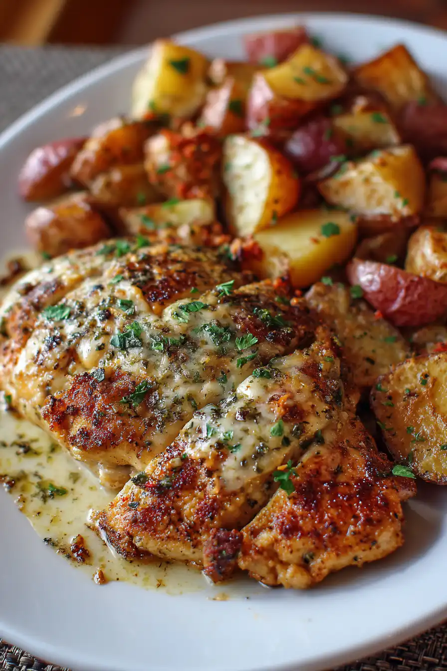 Garlic Parmesan Chicken & Potatoes