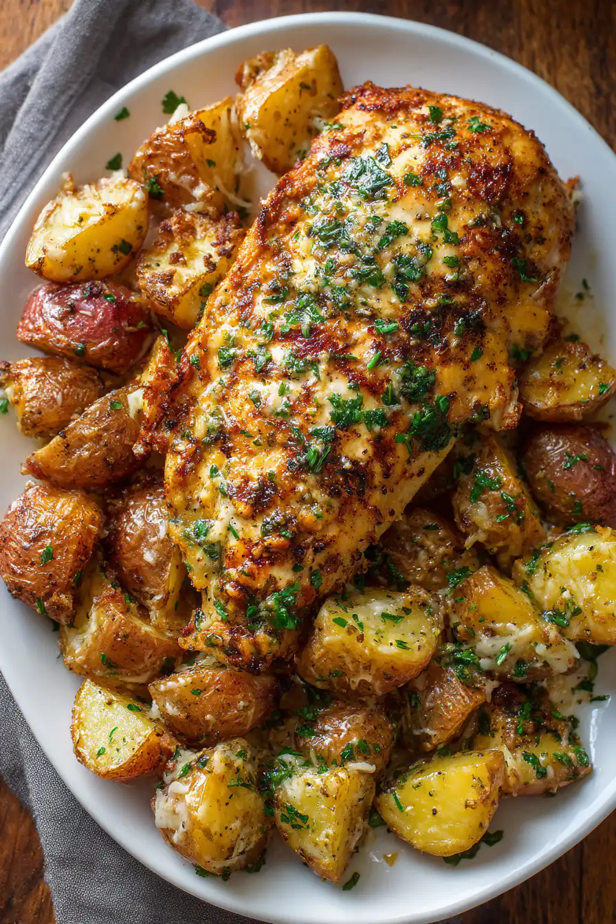 Garlic Parmesan Chicken and Potatoes 