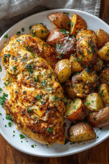 Garlic Parmesan Chicken and Potatoes