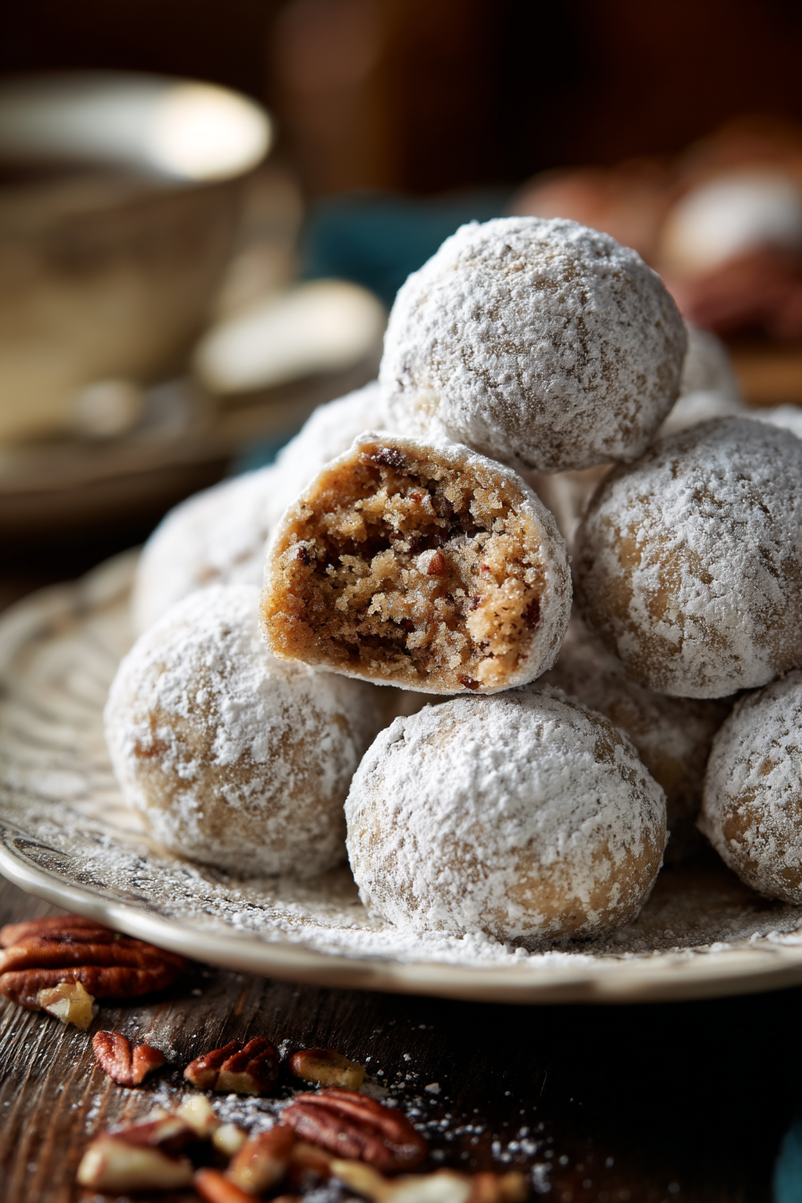 Georgia OKeeffes Pecan Butterballs