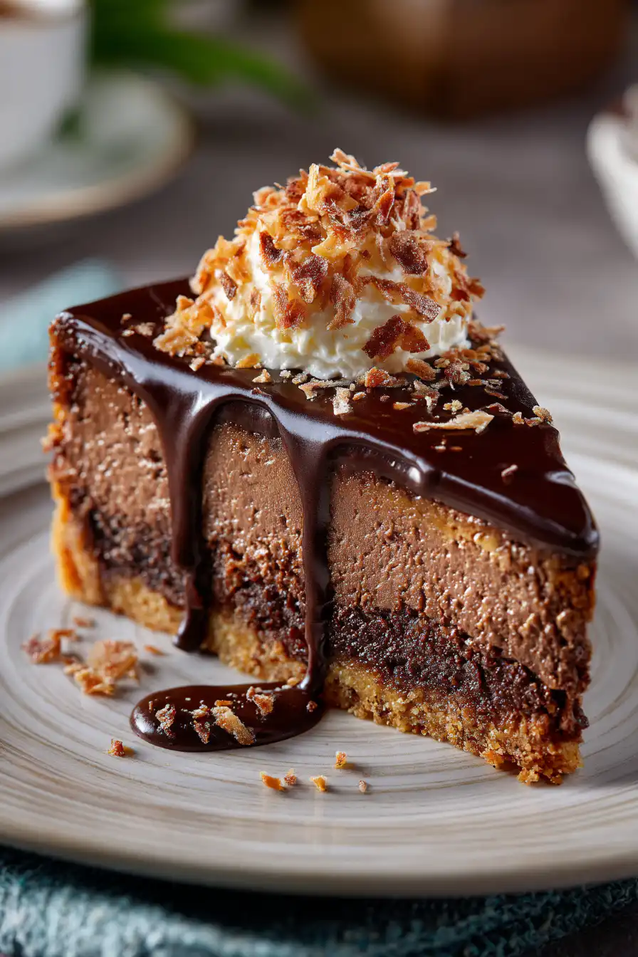 German Chocolate Cheesecake