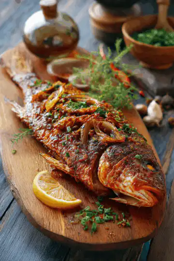 Ginger Onion Fried Sea Bass