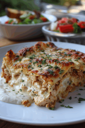 Gluten Free Garlic Chicken Lasagna