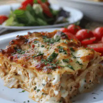 Gluten Free Garlic Chicken Lasagna