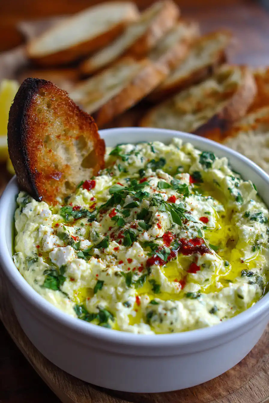 Green Olive and Feta Cheese Dip