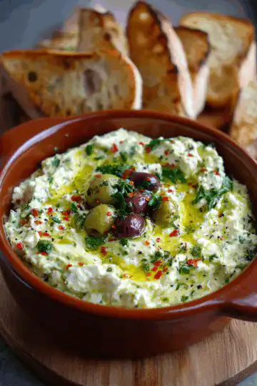 Green Olive and Feta Cheese Dip