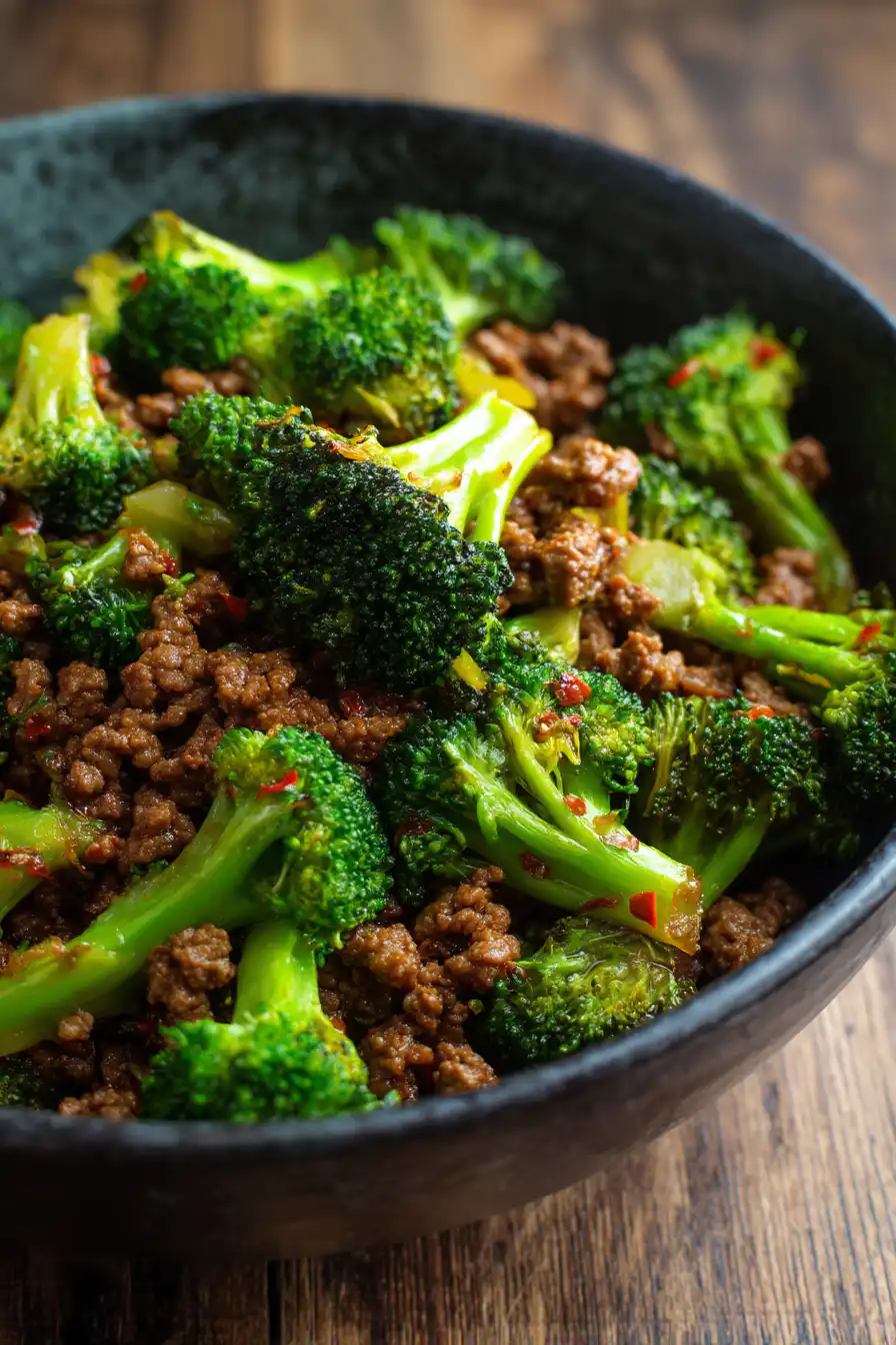 Ground Beef and Broccoli