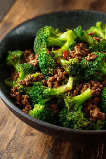 Ground Beef and Broccoli