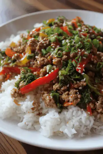 Ground Turkey Teriyaki Stir Fry