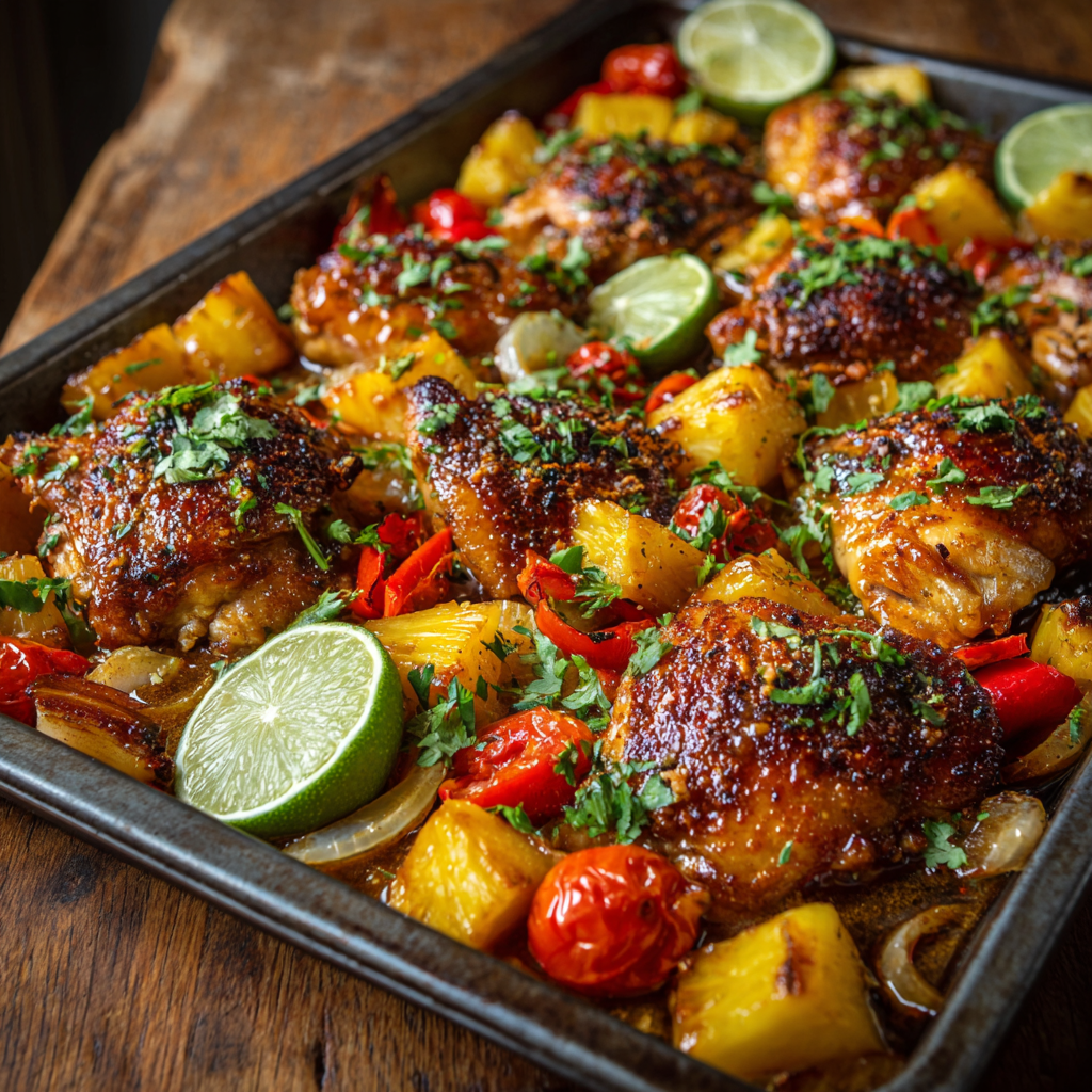 Hawaiian Chicken Sheet Pan