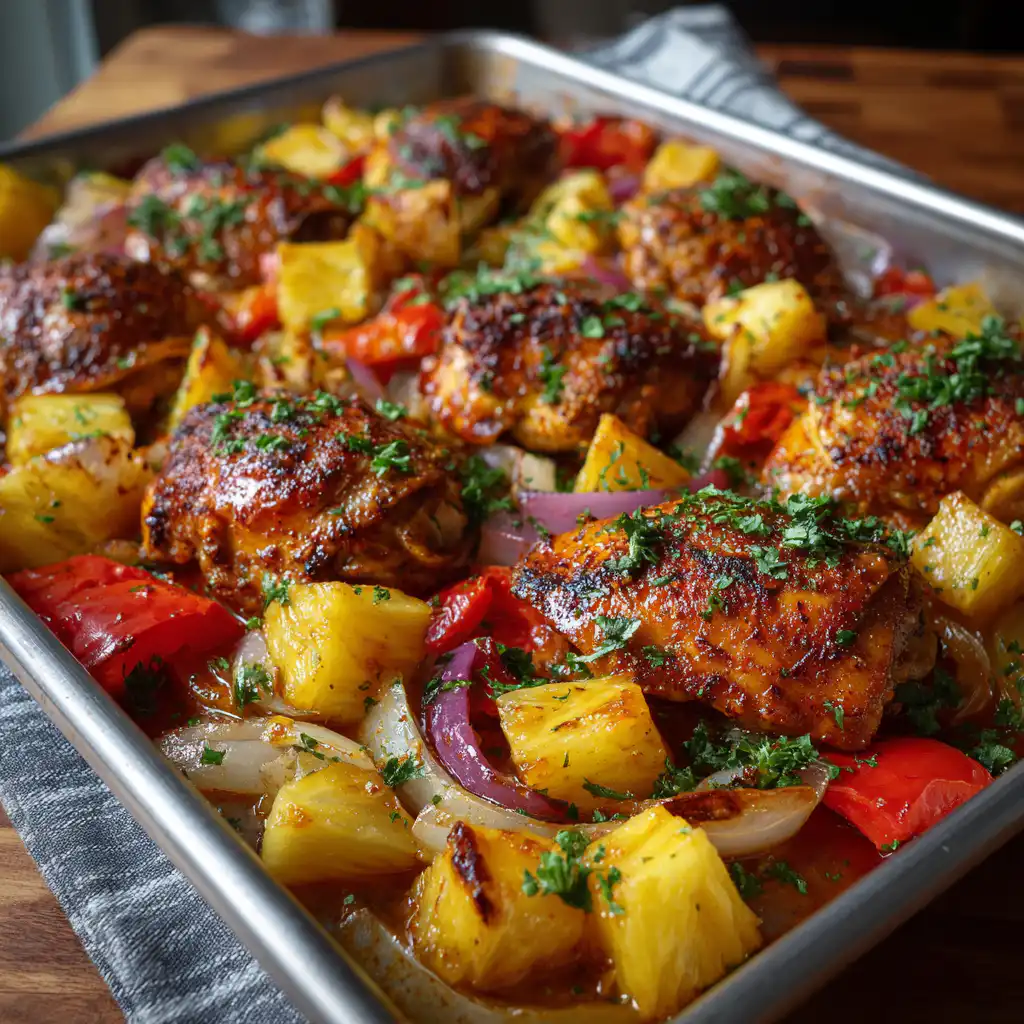 Hawaiian Chicken Sheet Pan