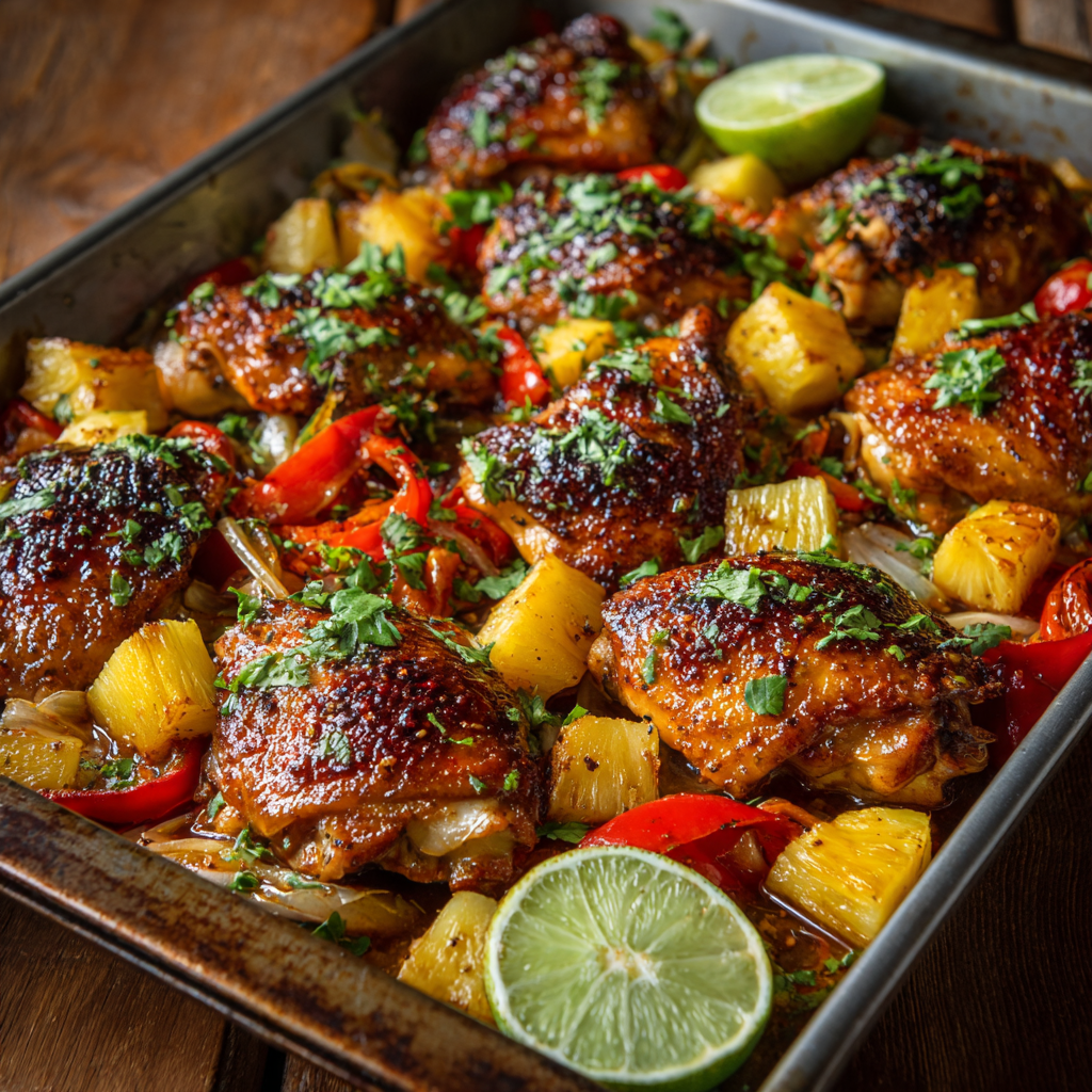Hawaiian Chicken Sheet Pan