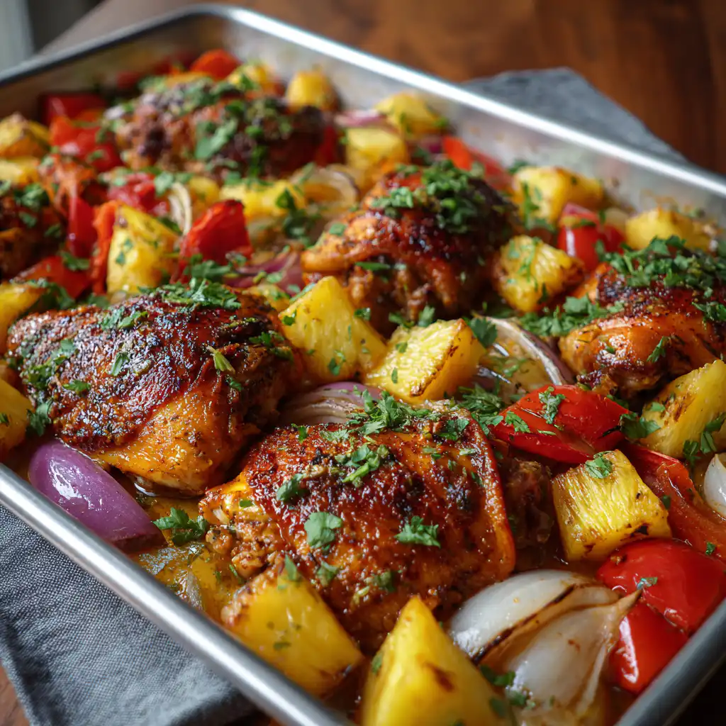 Hawaiian Chicken Sheet Pan